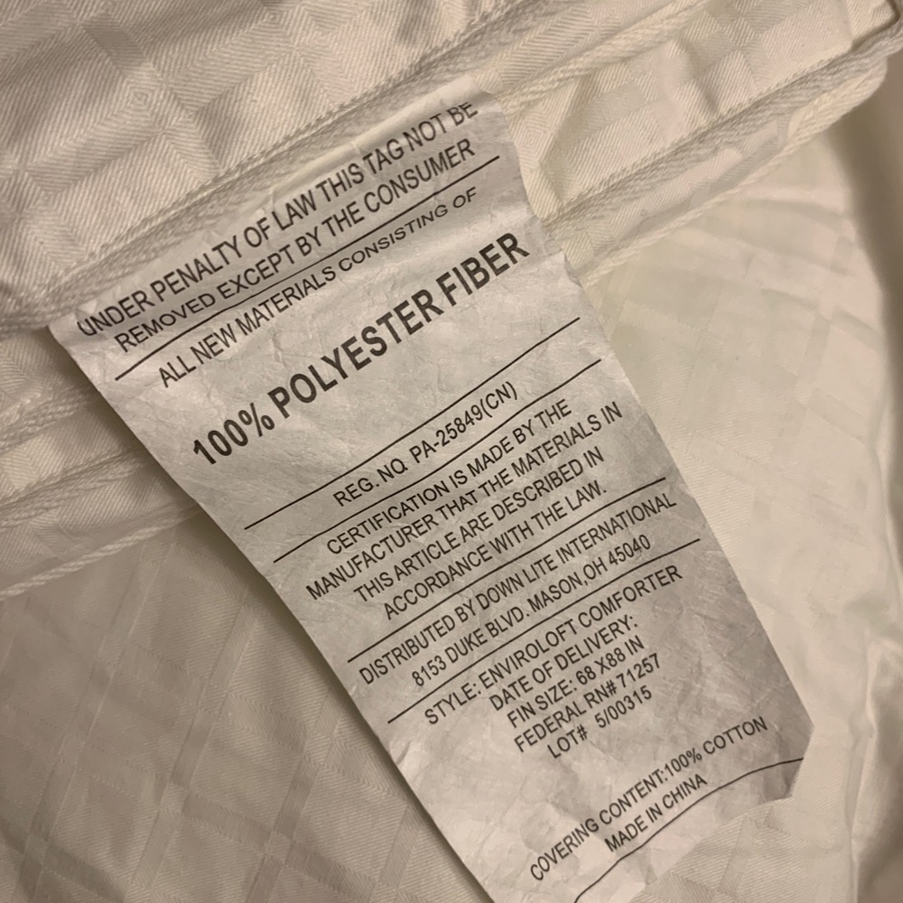 Polyester Comforter Insert